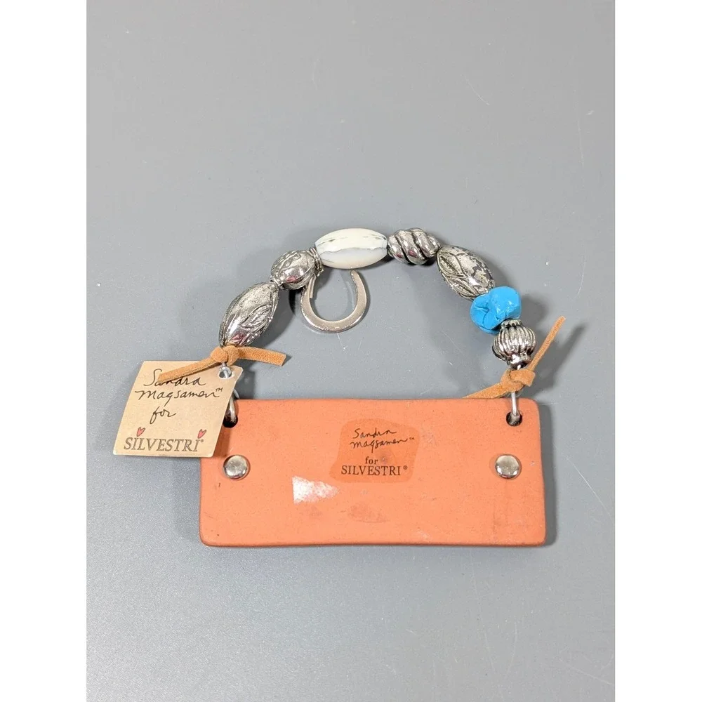 Sandra Magsamen Silvestri Imagine Inspirational Hanging Plaque Faux Turquoise